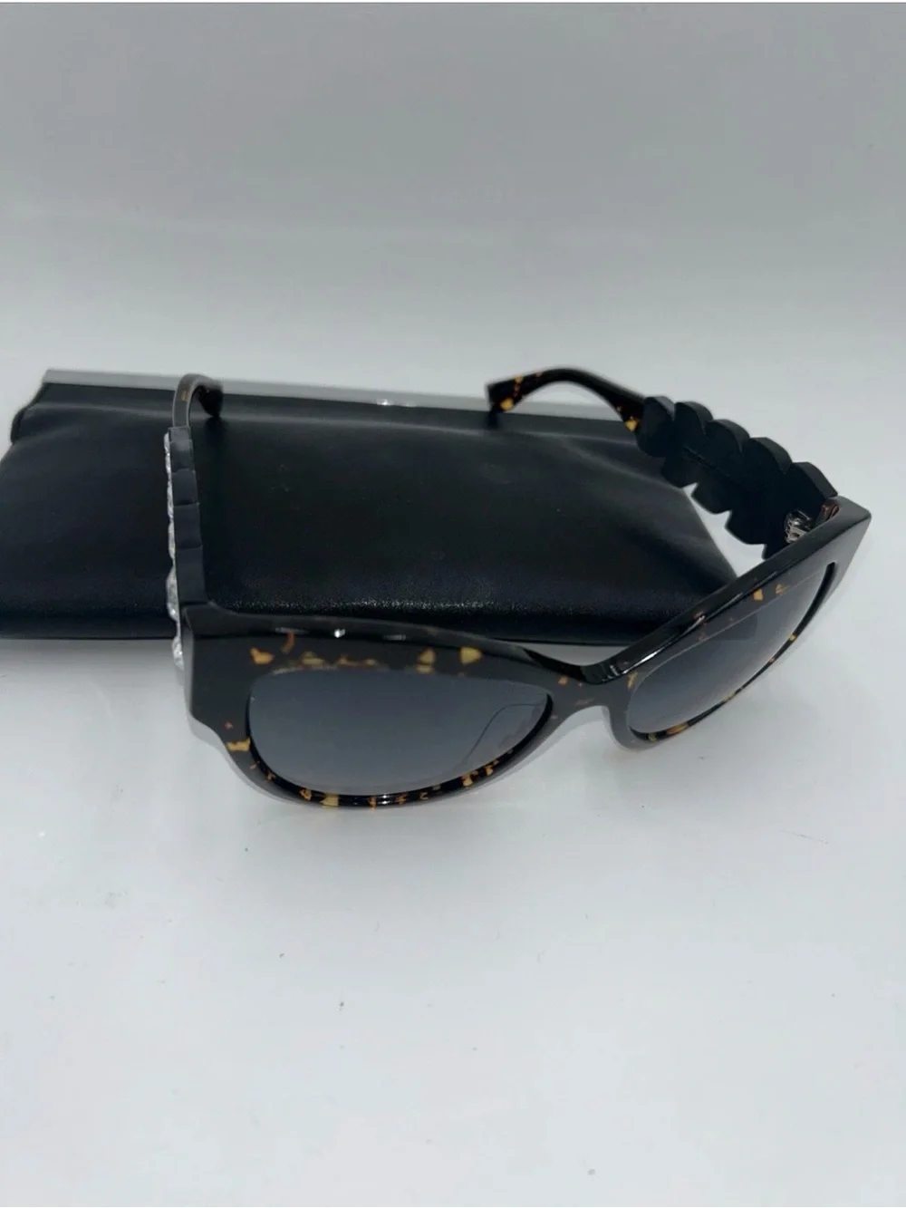 Fendi Special Edition Sunnies FF0139S N6DHD Havana Spotted Crystals Black & Case